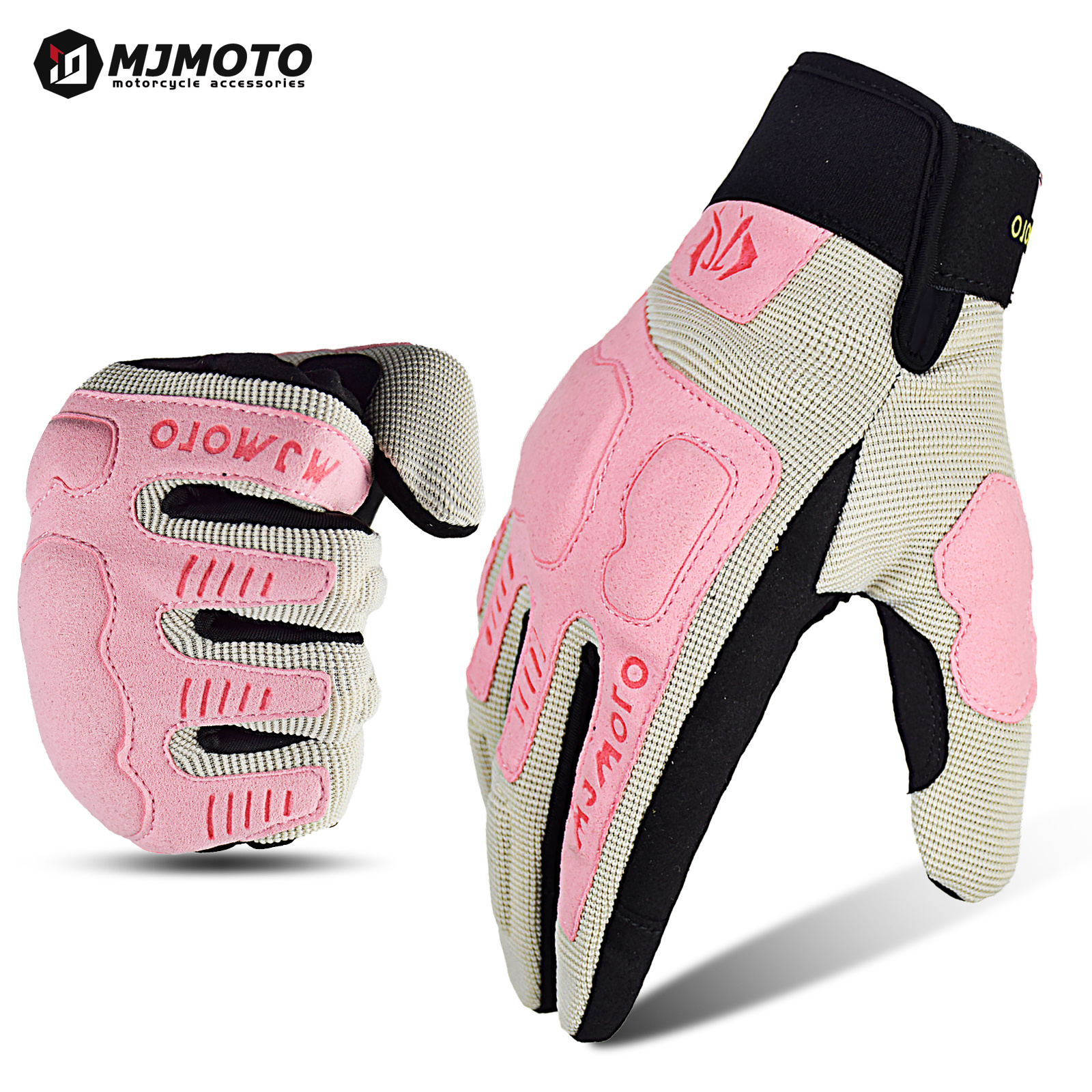 Cycling Glove Padded - Pink Lady Summer Breathable Motorcycle Gloves