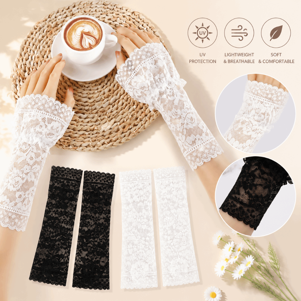 Lace Ruffles Pleated Detachabl - Fingerless Glove Knit recensione e prezzo