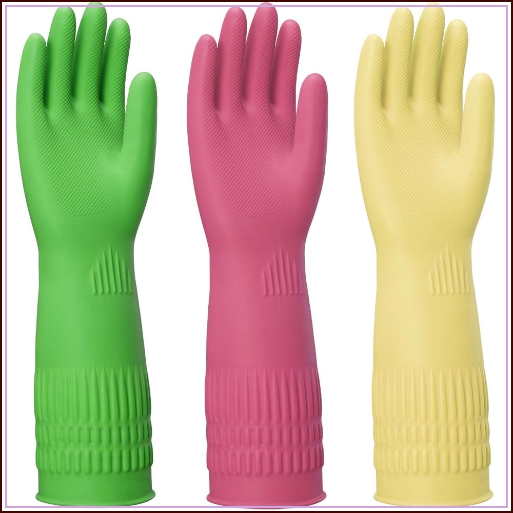 15-Inch Reusable Rubber Gloves - Rubber Glove Cleaning recensione e prezzo