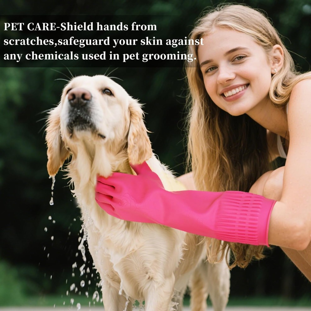 15-Inch Reusable Rubber Gloves - Rubber Glove Cleaning recensione e prezzo
