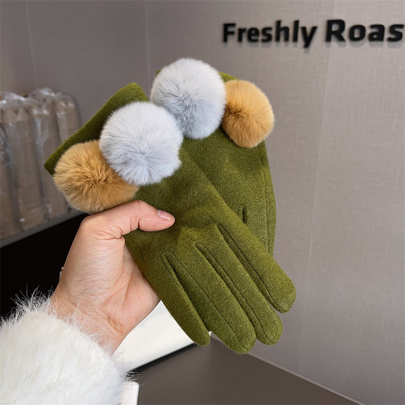 Gloves Women Wool Plaid Fox Fu - Wool Glove Lined recensione e prezzo