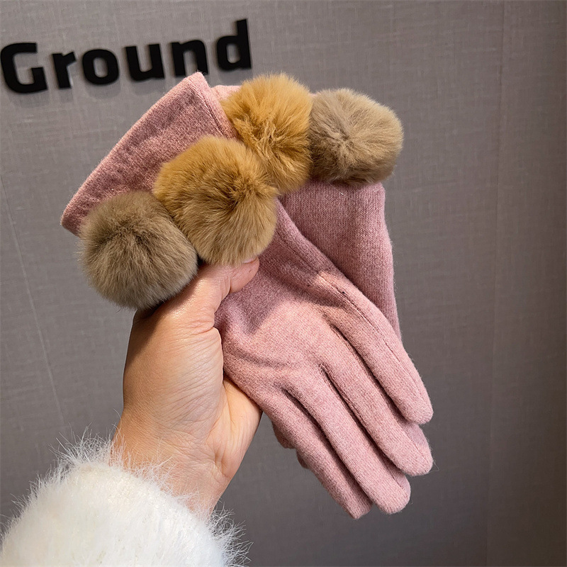 Gloves Women Wool Plaid Fox Fu - Wool Glove Lined recensione e prezzo