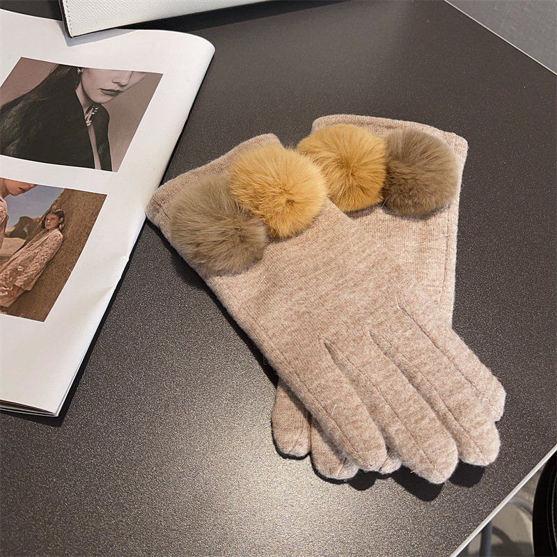 Gloves Women Wool Plaid Fox Fu - Wool Glove Lined recensione e prezzo