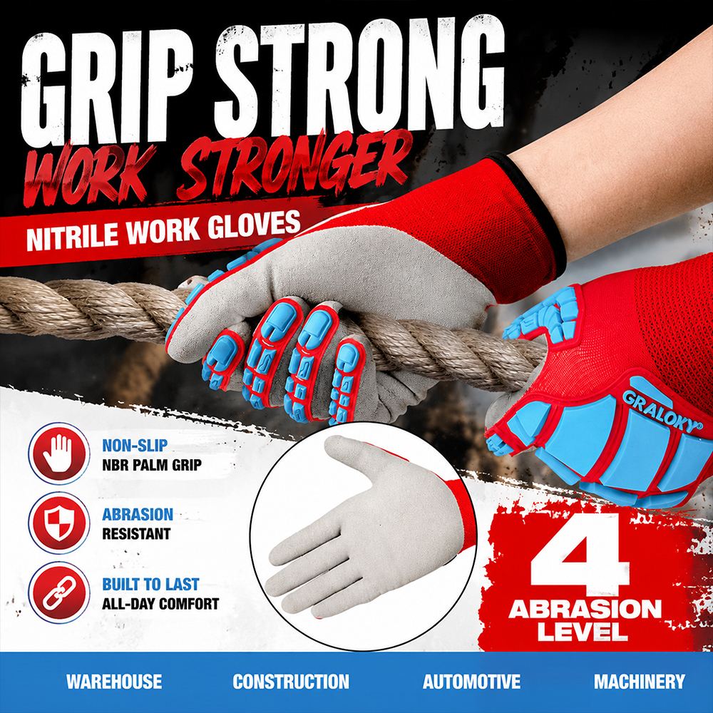 Anti-Impact Anti-Slip Nitrile  - Work Glove Impact recensione e prezzo