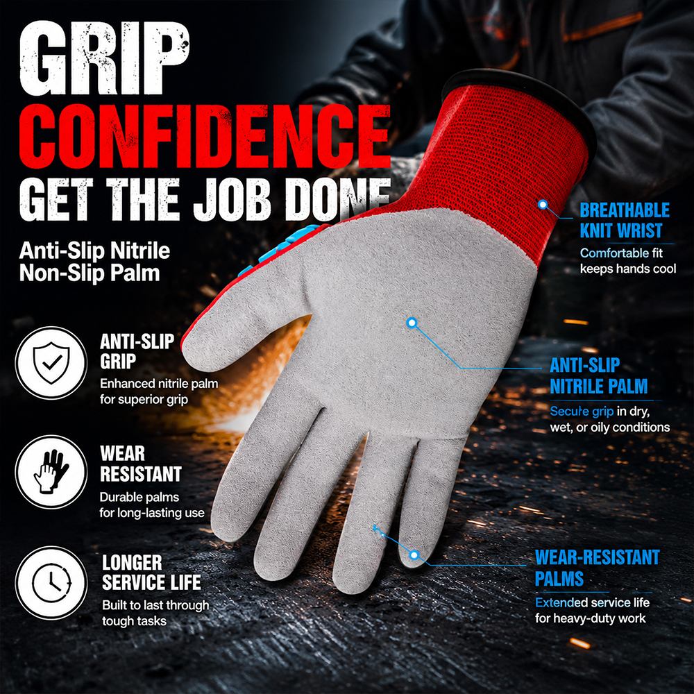 Anti-Impact Anti-Slip Nitrile  - Work Glove Impact recensione e prezzo