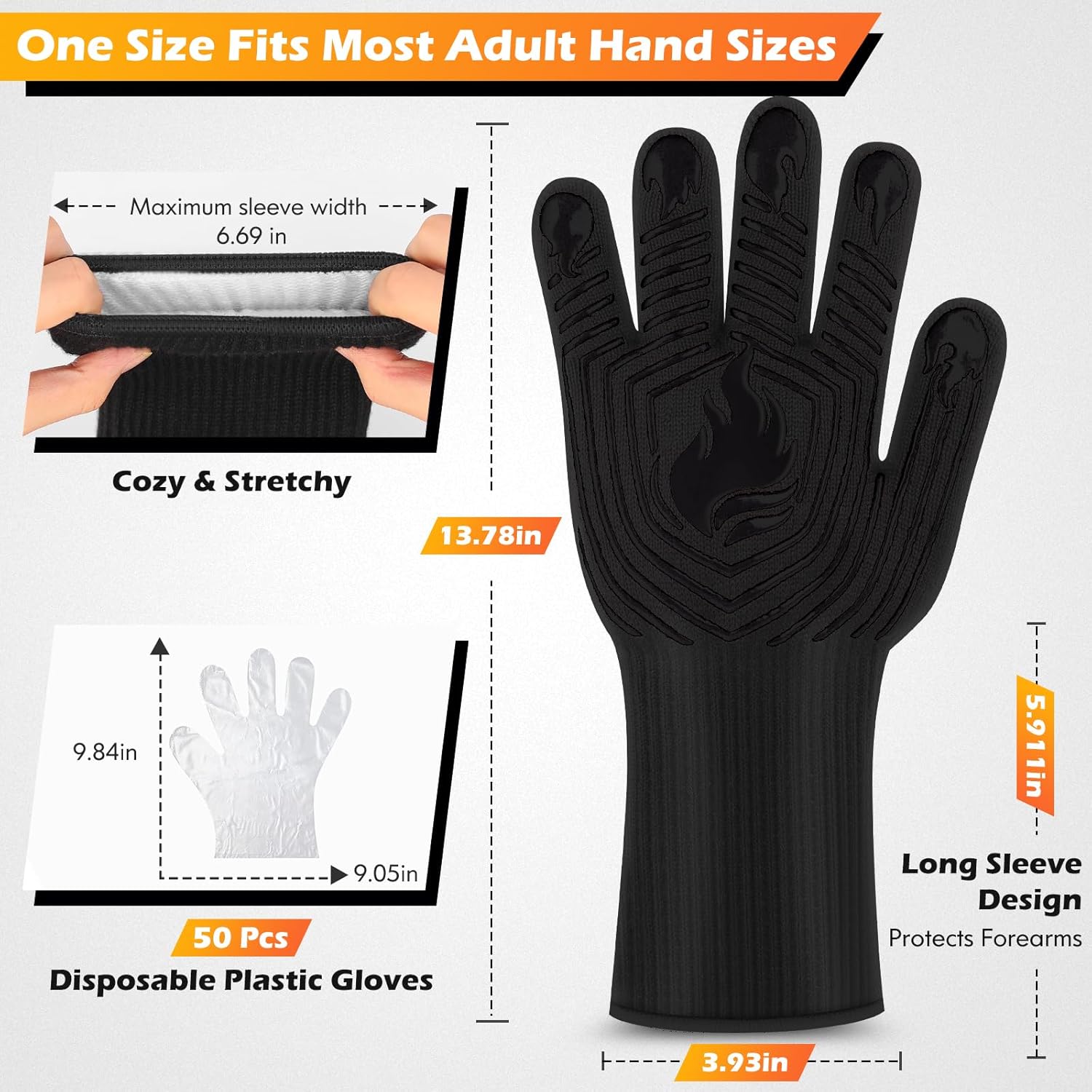 1472°F Heat Resistant BBQ Glov - Oven Mitt Silicone recensione e prezzo
