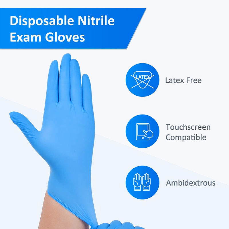 100PCS Blue Nitrile Disposable - Nitrile Mechanic Glove recensione e prezzo