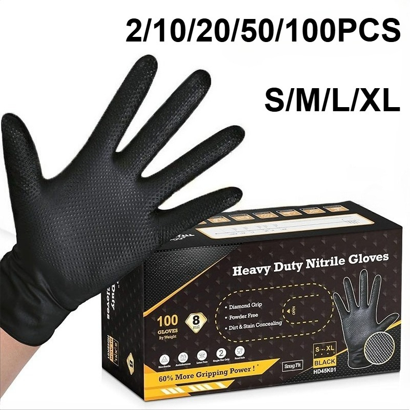 2-100PCS 8mil Heavy Duty Indus - Nitrile Mechanic Glove recensione e prezzo
