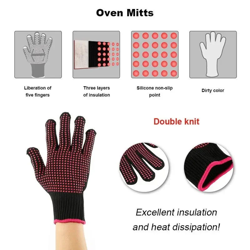1 Pair Non-Slip Silicone BBQ G - Oven Mitt Silicone recensione e prezzo