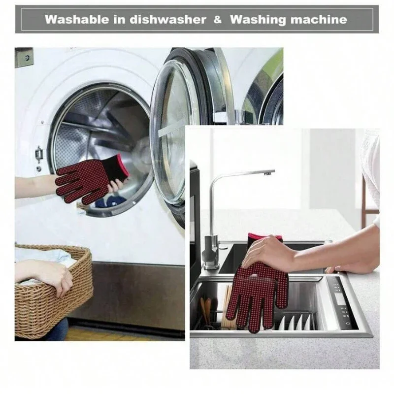 1 Pair Non-Slip Silicone BBQ G - Oven Mitt Silicone recensione e prezzo