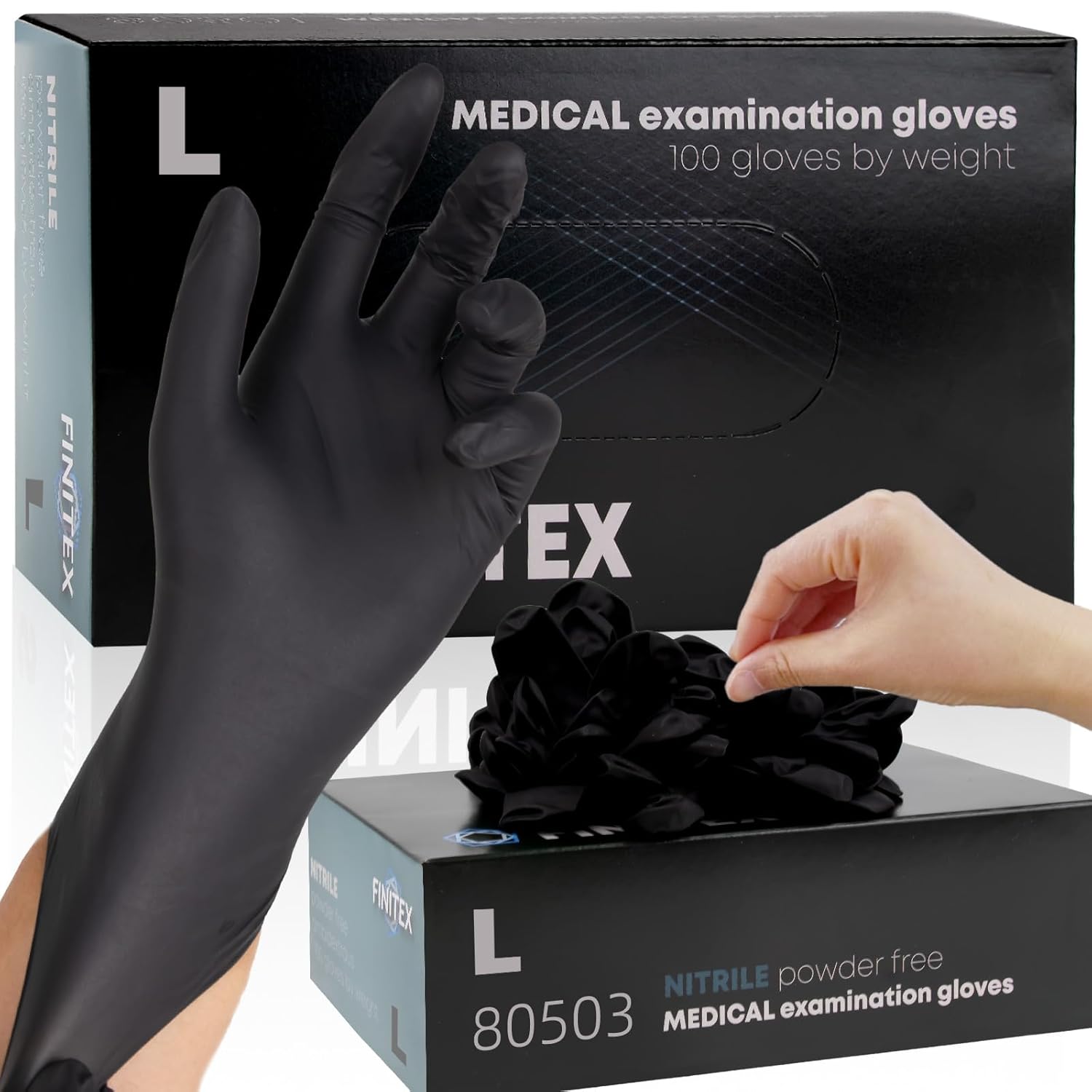 - Black Nitrile Disposable Glo - Exam Glove Nitrile recensione e prezzo