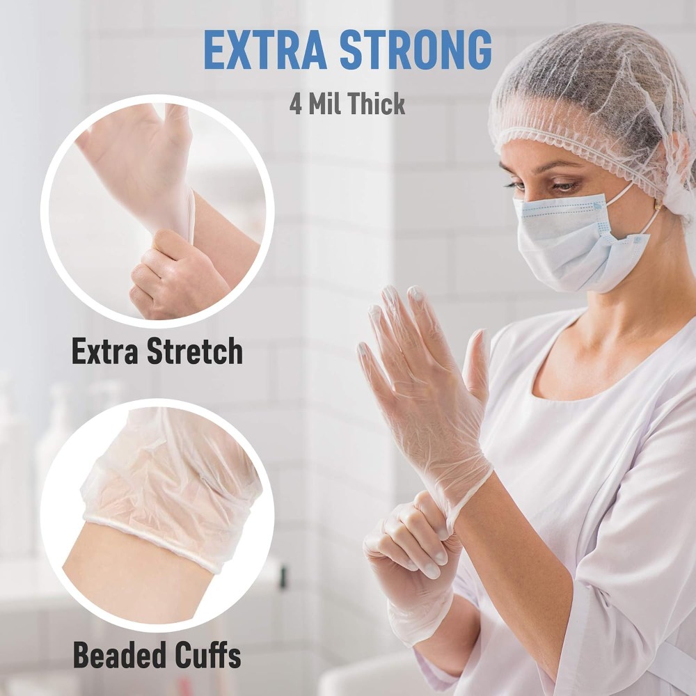 Large Vinyl Exam Gloves, 100 P - Exam Glove Nitrile recensione e prezzo