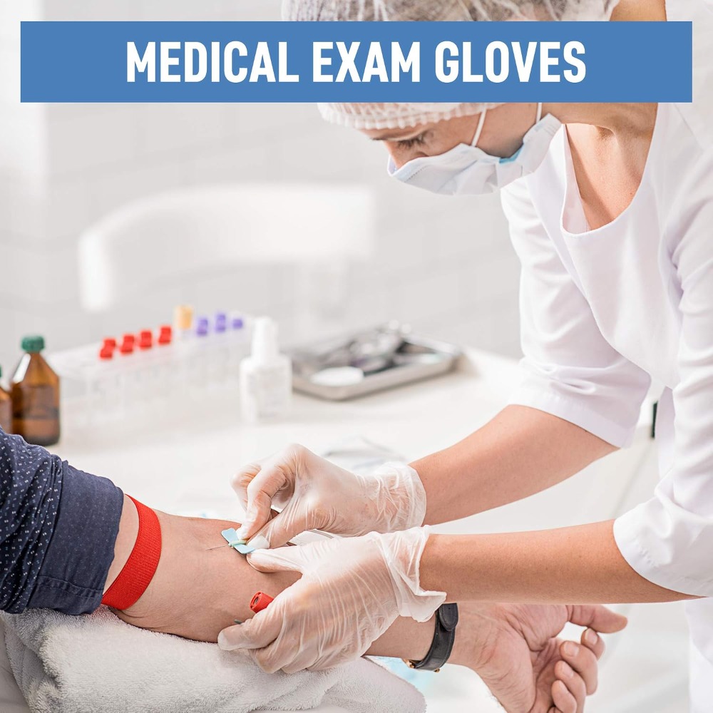 Large Vinyl Exam Gloves, 100 P - Exam Glove Nitrile recensione e prezzo