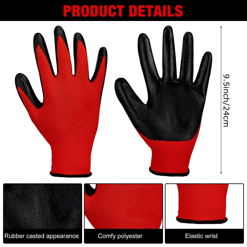 4/20PCS Nitrile Coated Safety  - Nitrile Mechanic Glove recensione e prezzo