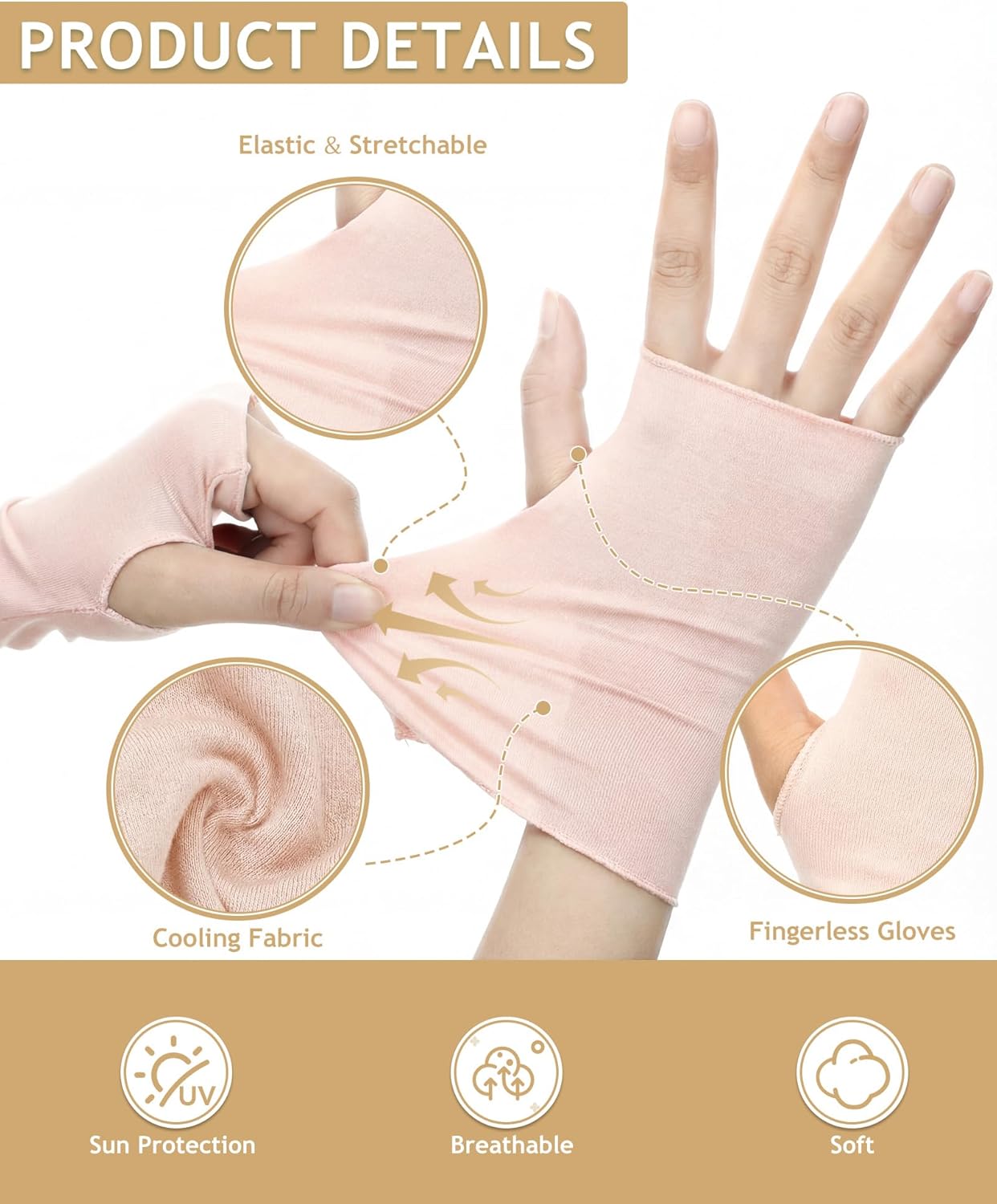 1 pair of sun protection glove - Fingerless Glove Knit recensione e prezzo