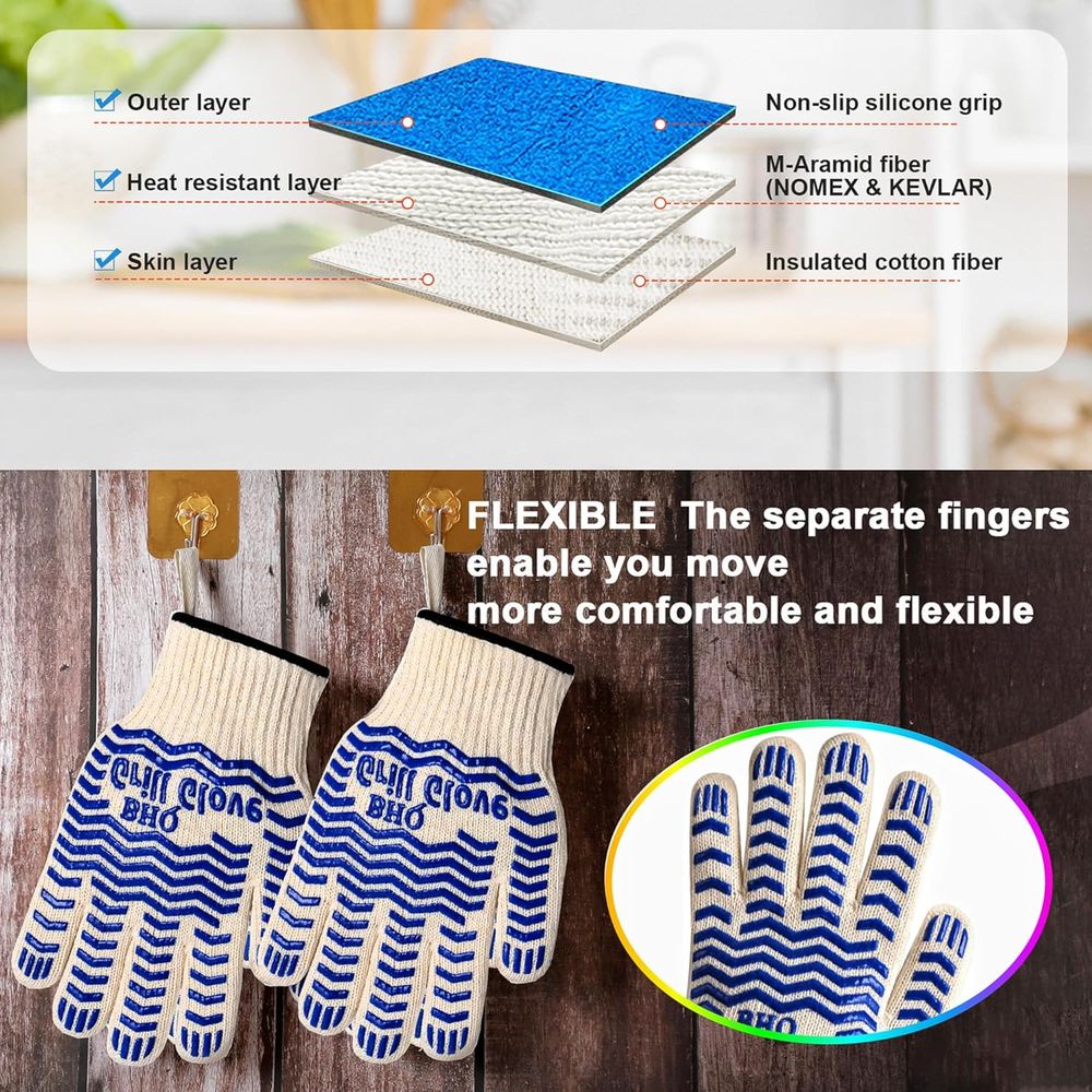 Heat Resistant Oven Gloves - B - Heat Resistant Glove recensione e prezzo
