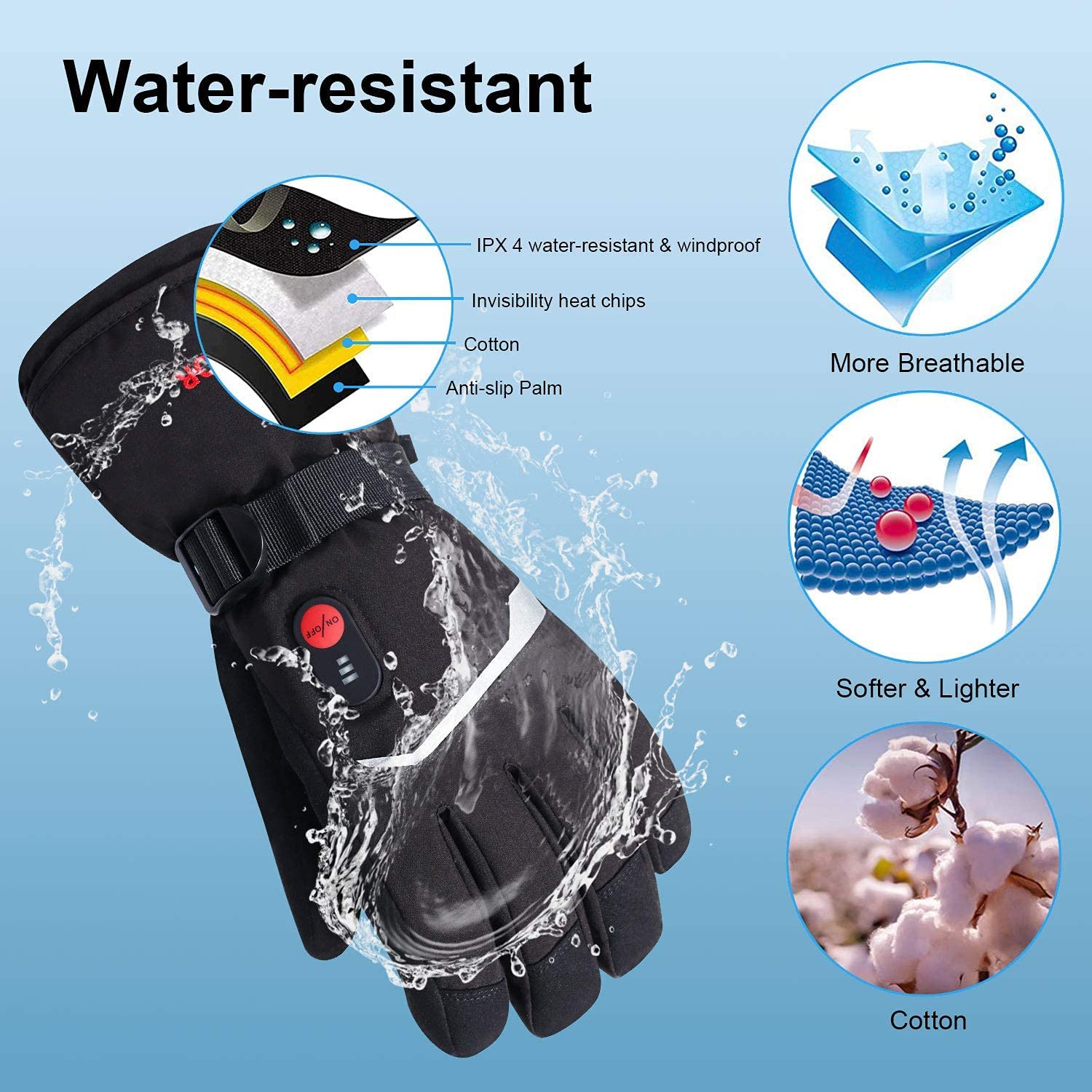 SNOW DEER Winter Heated Gloves - Heat Resistant Glove recensione e prezzo
