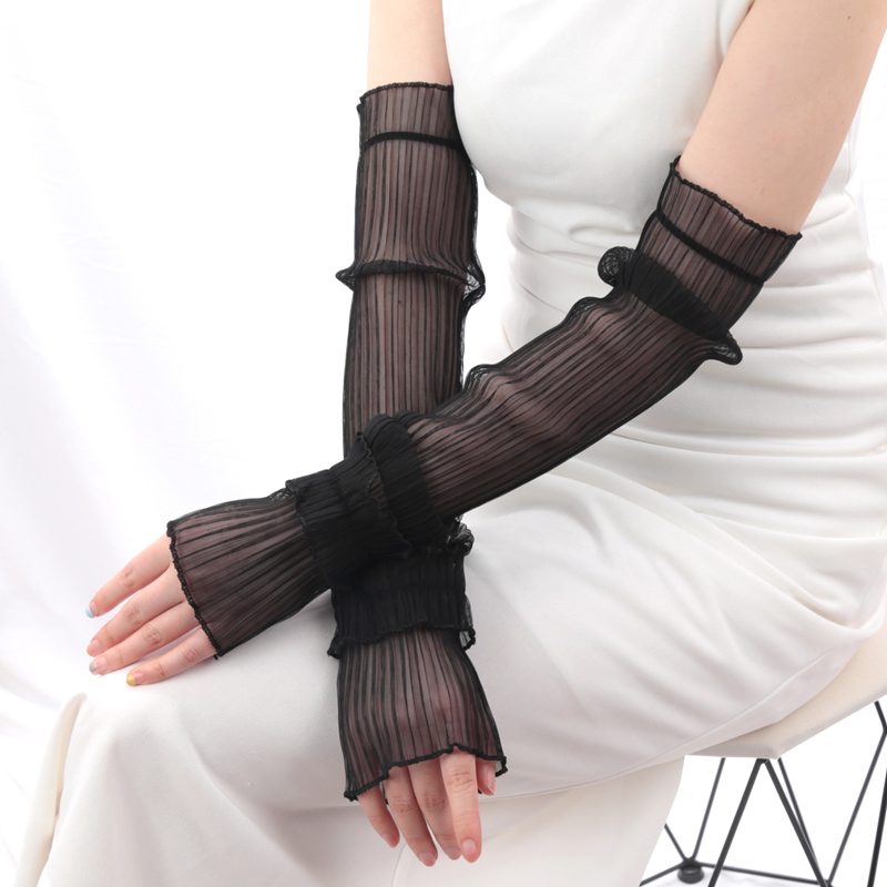 1 Pair Ice Silk Long Sleeves S - Fingerless Glove Knit recensione e prezzo
