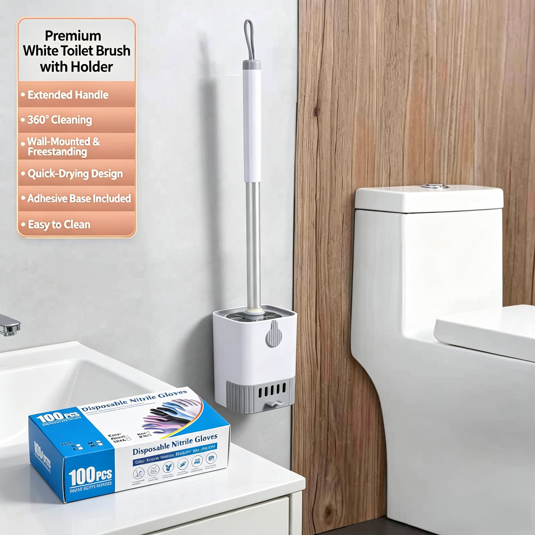 2-Piece Toilet Cleaning Set: P - Rubber Glove Cleaning recensione e prezzo