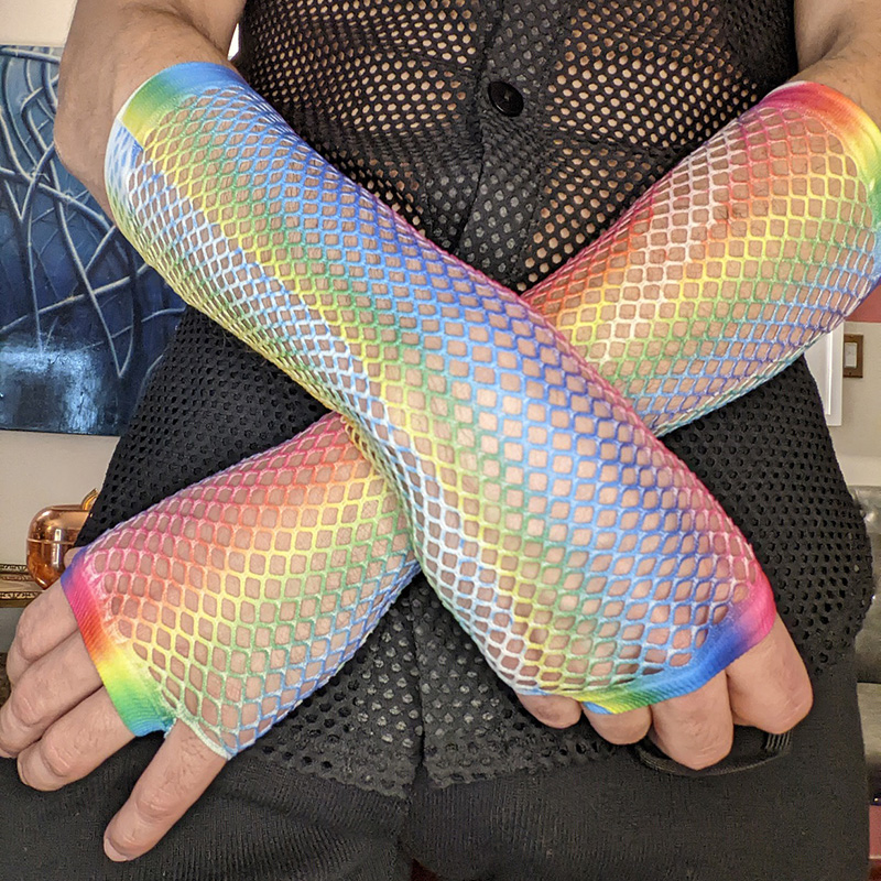 1 Pair Women Long Fishnet Net  - Fingerless Glove Knit recensione e prezzo