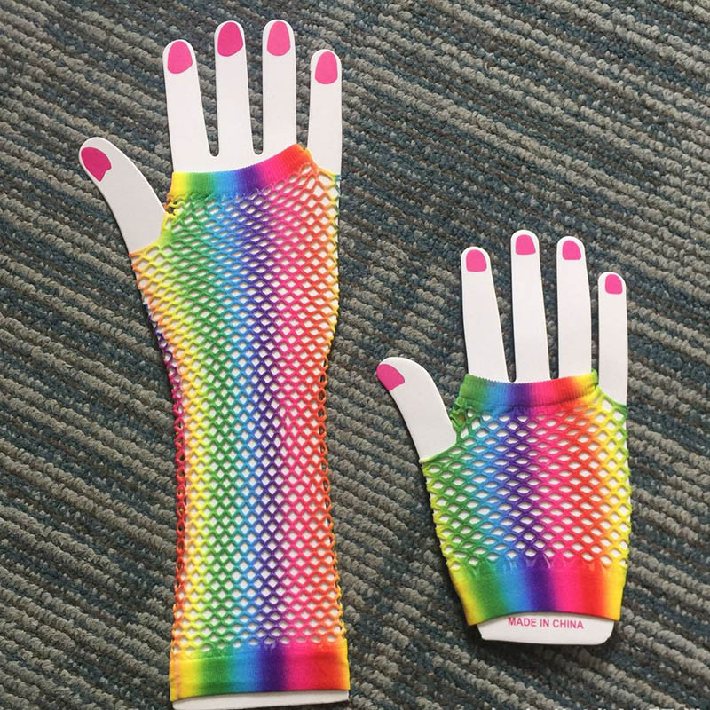 1 Pair Women Long Fishnet Net  - Fingerless Glove Knit recensione e prezzo