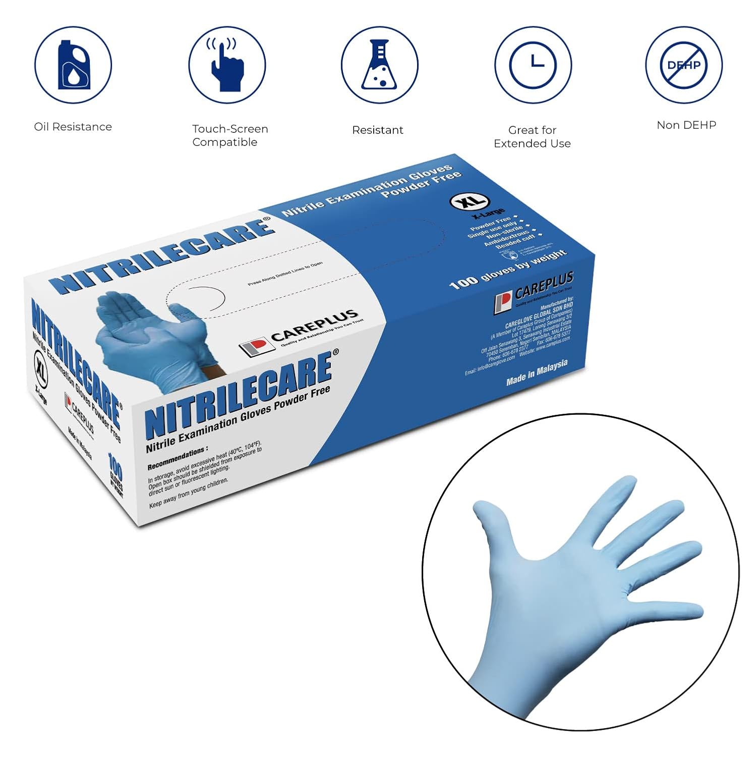 NITRILECARE Blue Nitrile Exam  - Exam Glove Nitrile recensione e prezzo