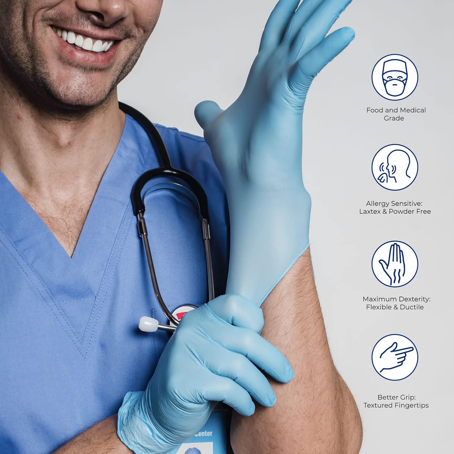 NITRILECARE Blue Nitrile Exam  - Exam Glove Nitrile recensione e prezzo