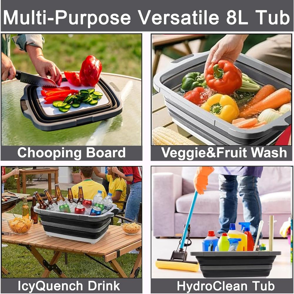 Portable 8L BBQ Prep Tub with  - Heat Resistant Glove recensione e prezzo