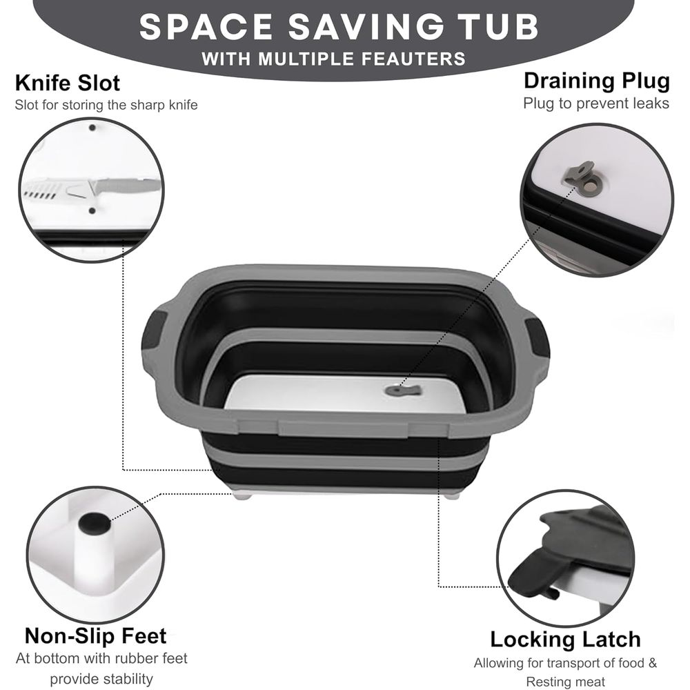 Portable 8L BBQ Prep Tub with  - Heat Resistant Glove recensione e prezzo